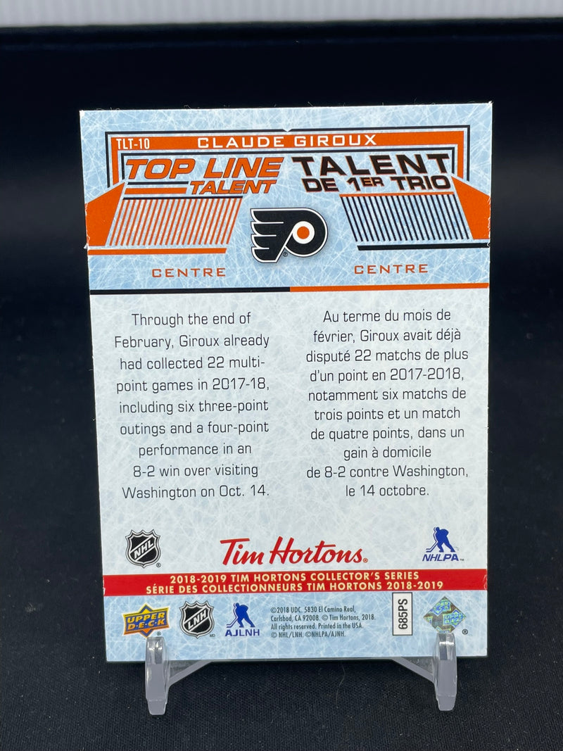 2018 UPPER DECK TIM HORTONS - TOP LINE TALENT - C. GIROUX -