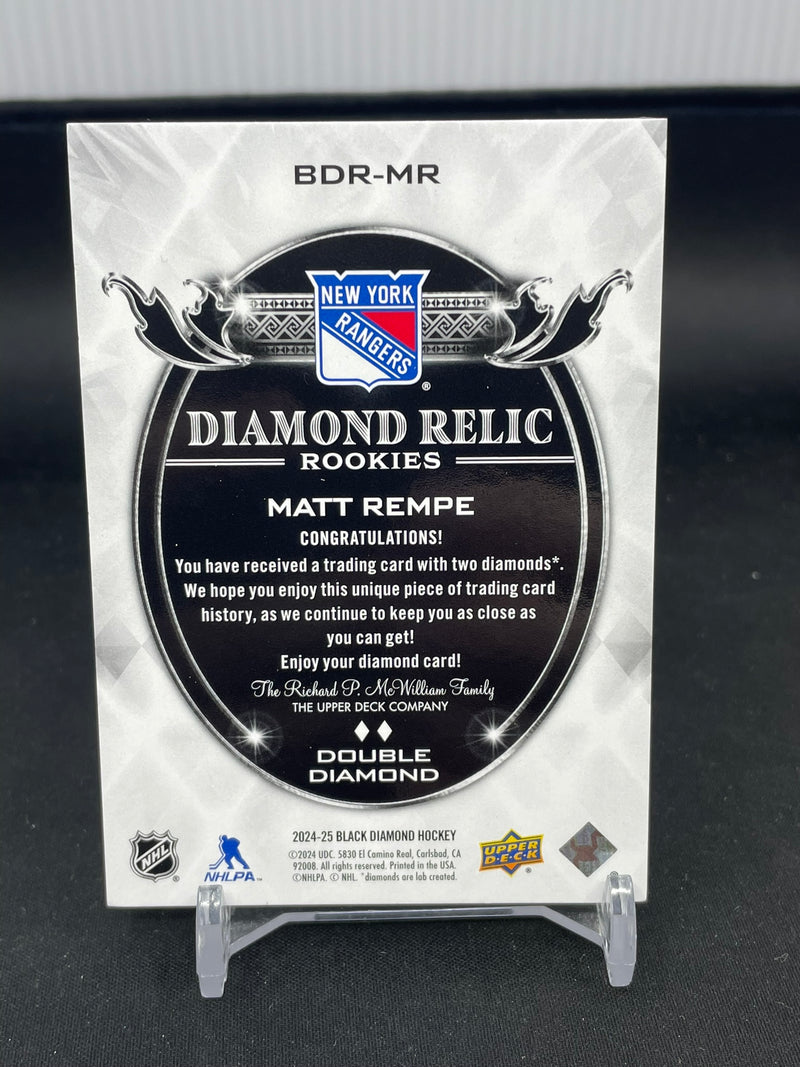 2024 UPPER DECK BLACK DIAMOND - DIAMOND RELIC ROOKIES - M. REMPE - #BDR-MR - #'D/99 - DOUBLE RELIC - RC