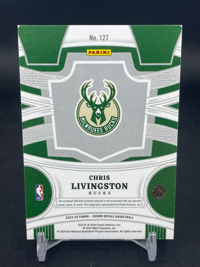 2023 PANINI CROWN ROYALE - ROOKIE SILHOUETTES - C. LIVINGSTON - #127 - #'D/125 - RELIC - AUTOGRAPH - RC