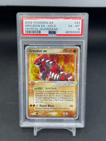POKEMON - EX CRYSTAL GUARDIANS - GROUDON EX - HOLO - #93 - PSA 6