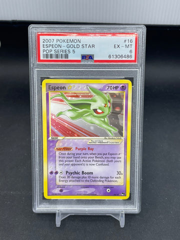 POKEMON - POP SERIES 5 - ESPEON GOLD STAR - #16 - PSA 6