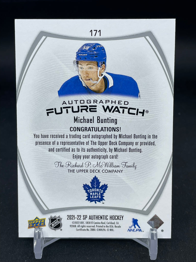 2021 UPPER DECK SP AUTHENTIC - FUTURE WATCH AUTO - M. BUNTING - #171 - #'D/999 - AUTOGRAPH - RC