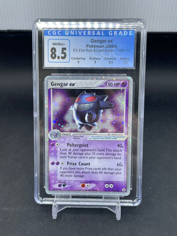 POKEMON - EX FIRE RED & LEAF GREEN - GENGAR EX - HOLO - #108 - CGC 8.5