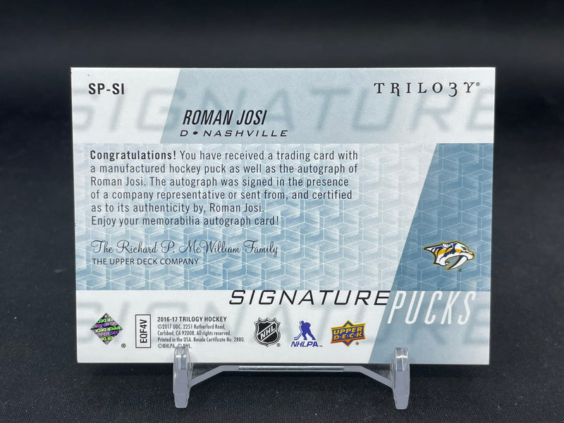 2016 UPPER DECK TRILOGY - SIGNATURE PUCKS - R. JOSI -