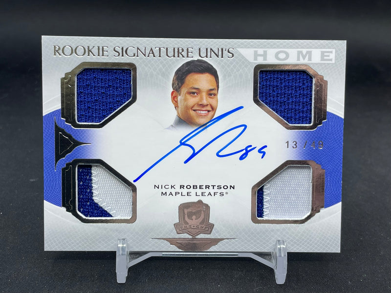 2020 UPPER DECK THE CUP - ROOKIE SIGNATURE UNI'S - N. ROBERTSON - #SHU-NR - #'D/49 - QUAD RELIC - AUTOGRAPH - RC