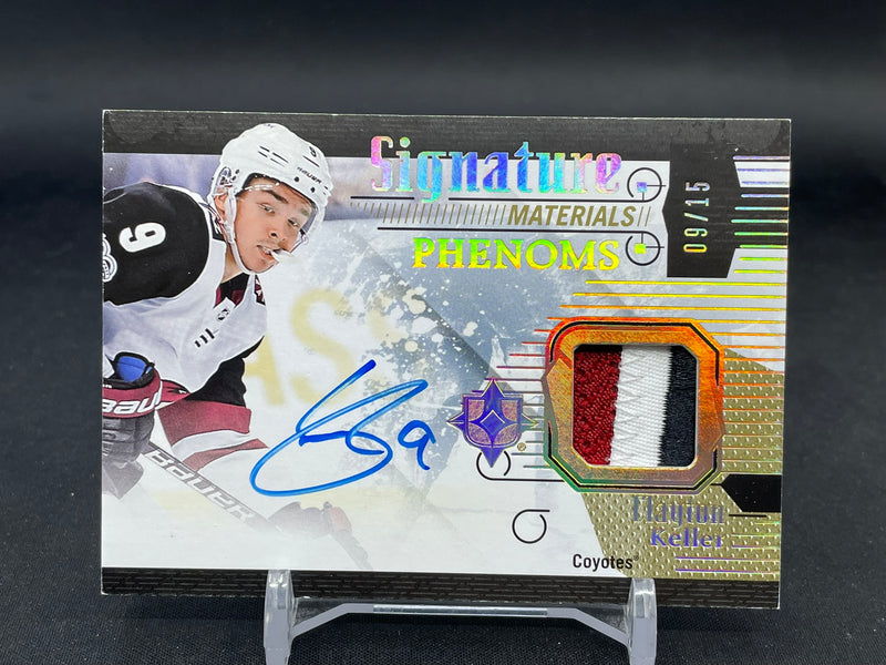 2017 UPPER DECK ULTIMATE - SIGNATURE MATERIALS PHENOMS - C. KELLER - #SMP-CK - #'D/15 - RELIC - AUTOGRAPH