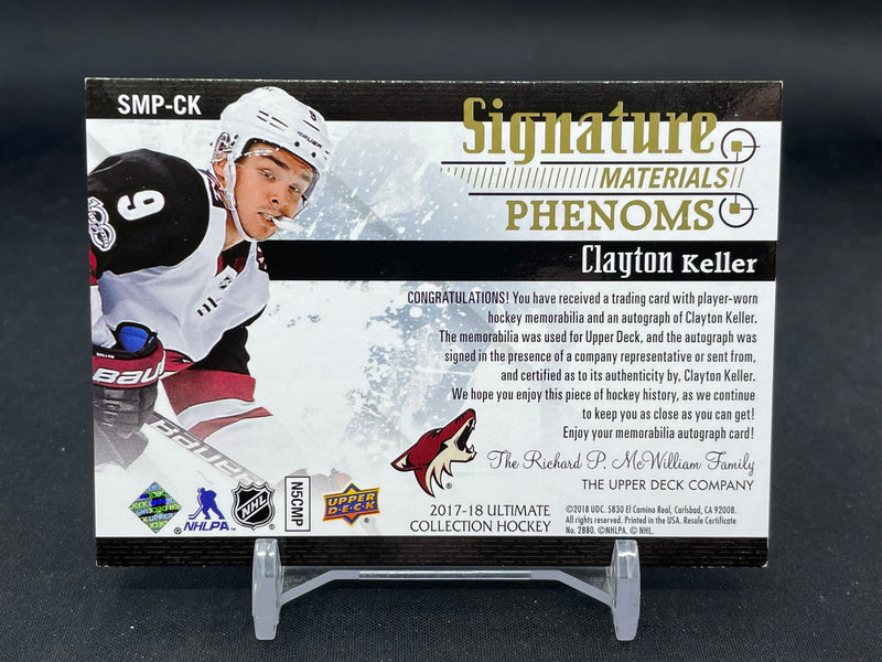 2017 UPPER DECK ULTIMATE - SIGNATURE MATERIALS PHENOMS - C. KELLER - #SMP-CK - #'D/15 - RELIC - AUTOGRAPH