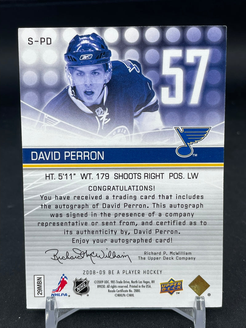 2008 UPPER DECK BE A PLAYER - SIGNATURES - D. PERRON -