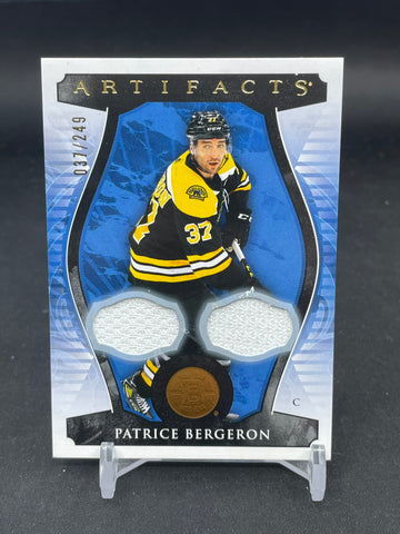 2023 UPPER DECK ARTIFACTS - P. BERGERON - #78 - #'D/249 - DUAL RELIC