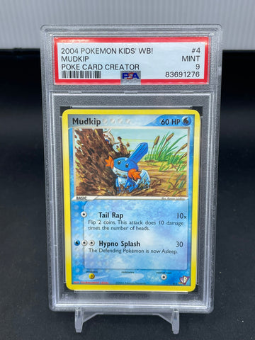 POKEMON - POKE CARD CREATOR - MUDKIP - #4 - PSA 9