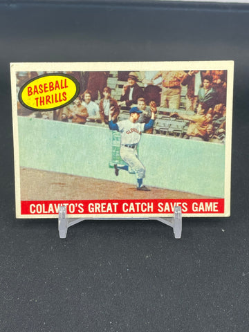 1959 TOPPS BASEBALL THRILLS - ACTION PHOTOS - R. COVALITO - #462