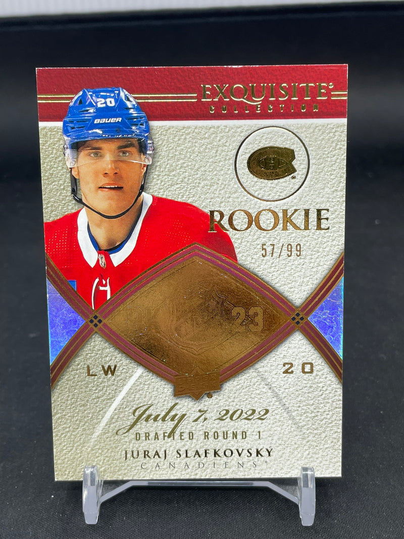 2022 UPPER DECK EXQUISITE - ROOKIE GOLD - J. SLAFKOVSKY - #08R-JS - #'D/99 - RC