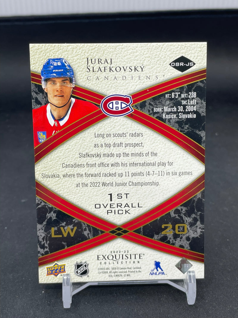 2022 UPPER DECK EXQUISITE - ROOKIE GOLD - J. SLAFKOVSKY - #08R-JS - #'D/99 - RC
