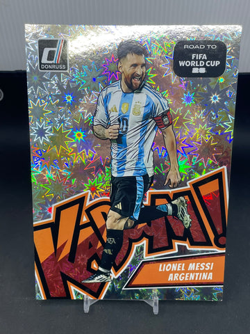 2025 PANINI DONRUSS ROAD TO FIFA WORLD CUP - JUMBO CARD - KABOOM! - L. MESSI - #1