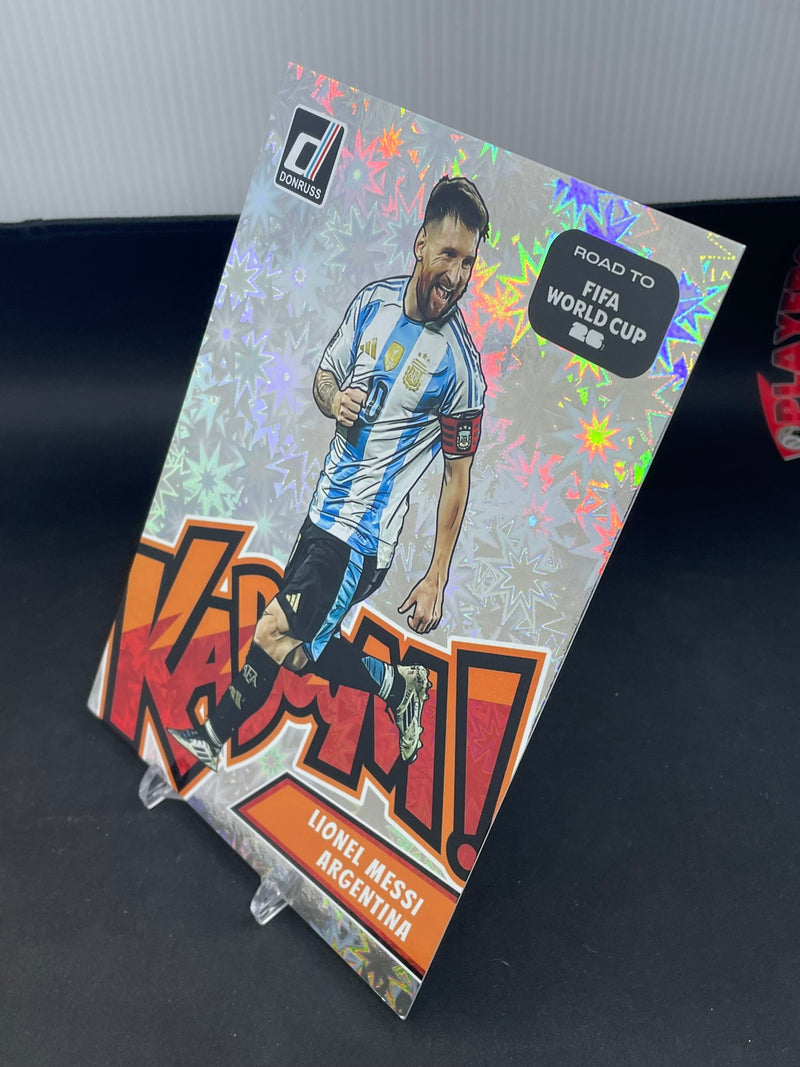 2025 PANINI DONRUSS ROAD TO FIFA WORLD CUP - JUMBO CARD - KABOOM! - L. MESSI -