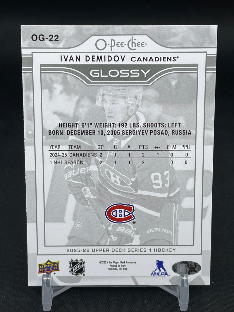 2025 UPPER DECK SERIES ONE - O-PEE-CHEE GLOSSY - I. DEMIDOV -