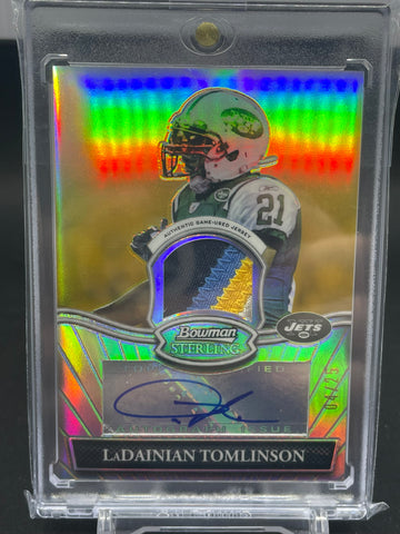 2010 TOPPS BOWMAN STERLING - REFRACTOR - L. TOMLINSON - #BSAR-LT - #'D/25 - RELIC - AUTOGRAPH