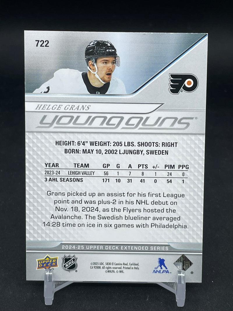 2024 UPPER DECK EXTENDED SERIES - DELUXE - YOUNG GUNS - H. GRANS - #722 - #'D/250 - RC