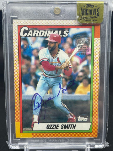 2015 TOPPS ARCHIVES - O. SMITH - #590 - #'D/5 - AUTOGRAPH