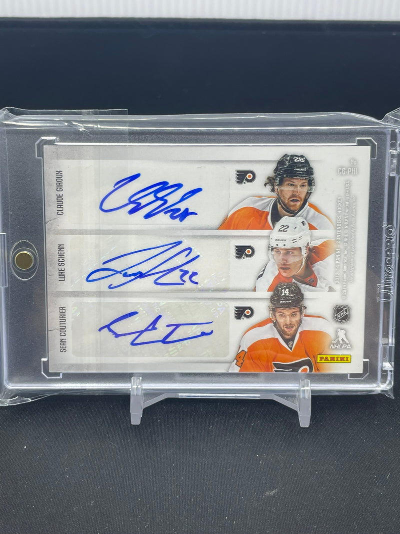 2013 PANINI CONTENDERS - SIXES AUTOGRAPHS - B. PARENT / R. HEXTALL / E. LINDROS / C. GIROUX / L. SCHENN / S. COUTURIER -