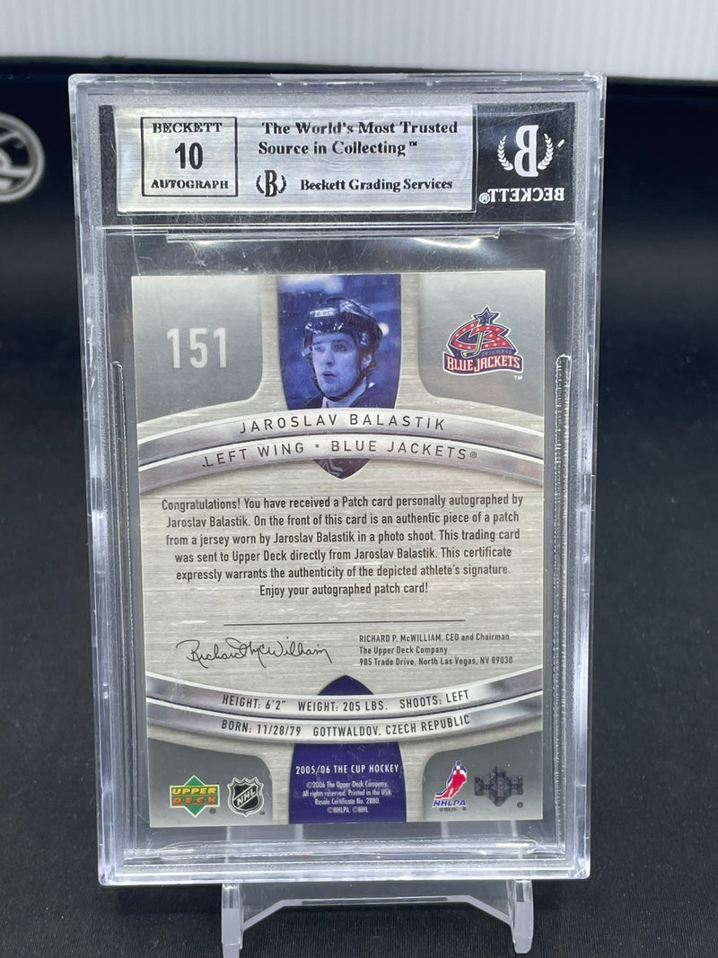2005 UPPER DECK THE CUP - ROOKIE - J. BALASTIK - #151 - #'D/199 - DUAL RELIC - AUTOGRAPH - BGS 8.5 - RC