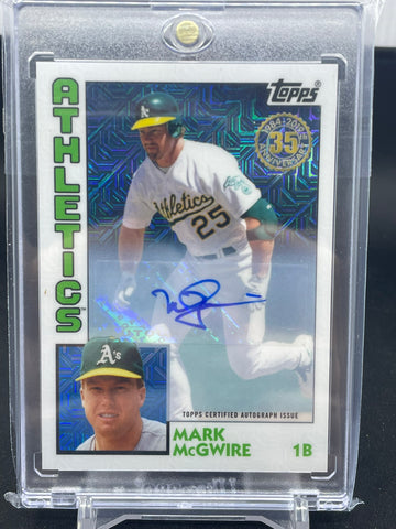 2019 TOPPS - '84 TOPPS BASEBALL - M. MCGWIRE - #T84-49 - #'D/30 - AUTOGRAPH