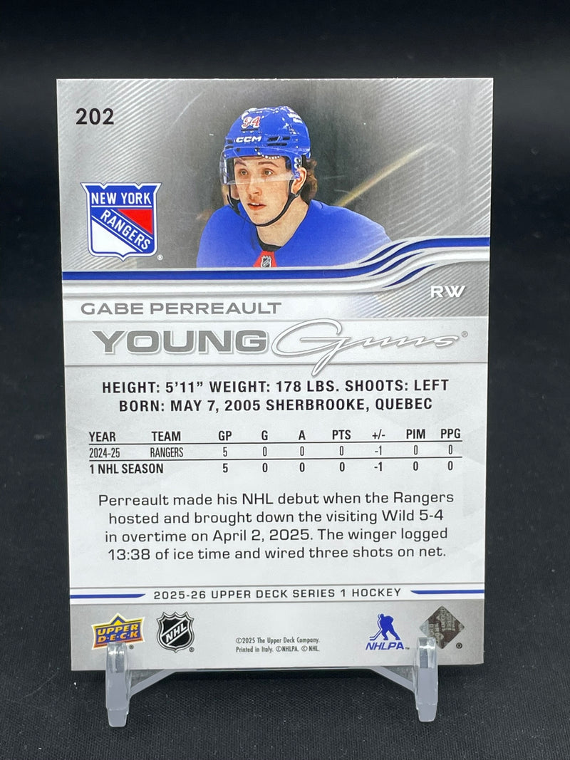 2025 UPPER DECK SERIES ONE - YOUNG GUNS - G. PERREAULT -