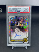 2022 TOPPS BOWMAN CHROME - SPECKLE REFRACTOR - J. MERRILL - AUTOGRAPH - #CPAJME - #'D/299 - PSA 9 & 10