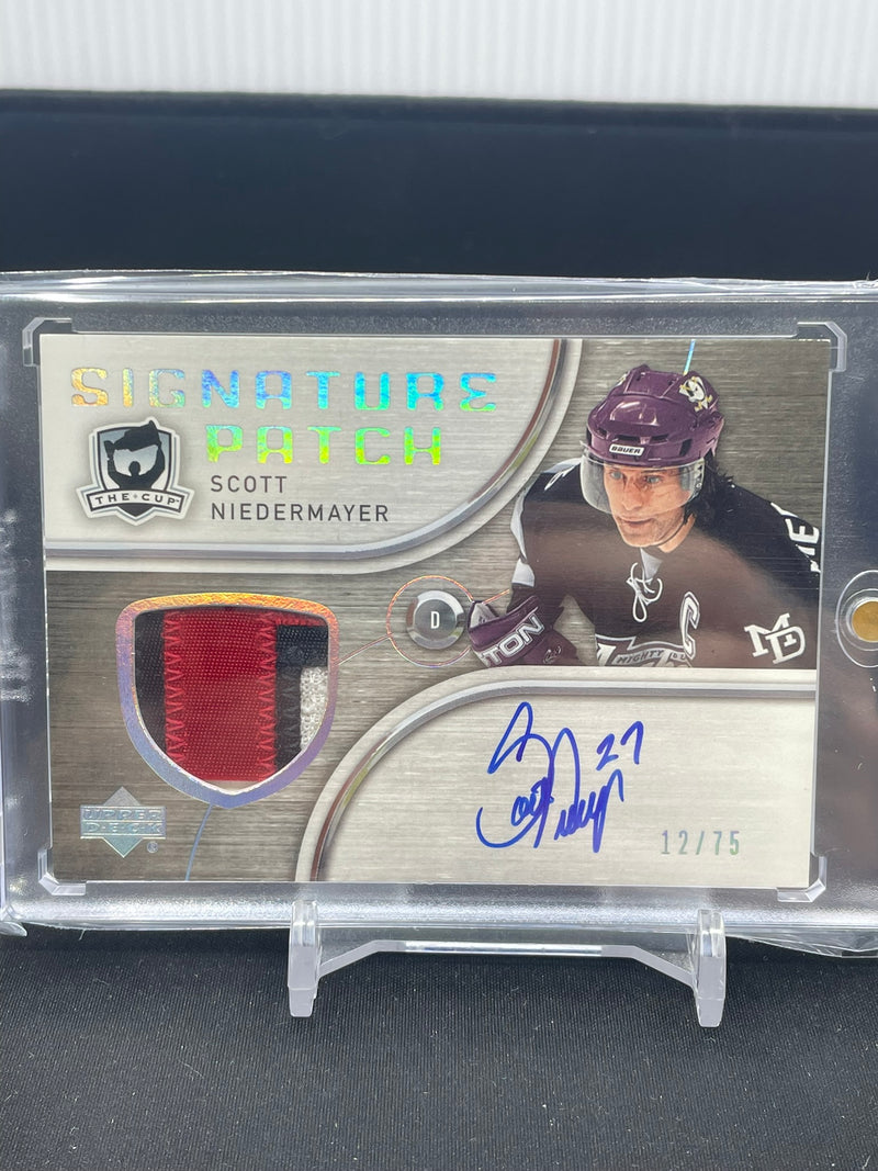 2005 UPPER DECK THE CUP - SIGNATURE PATCH - S. NIEDERMAYER - #SP-SN - #'D75 - RELIC - AUTOGRAPH