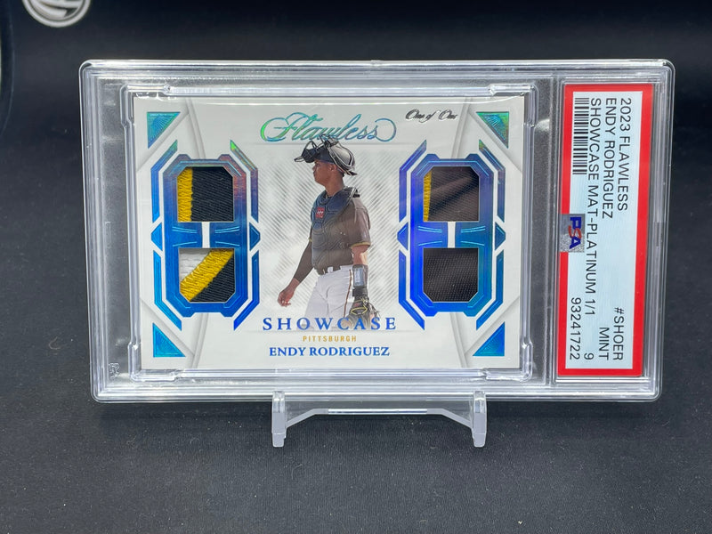 2023 PANINI FLAWLESS - PLATINUM - SHOWCASE - E. RODRIGUEZ - #SHOER - #'D/1 - RELIC - PSA 9