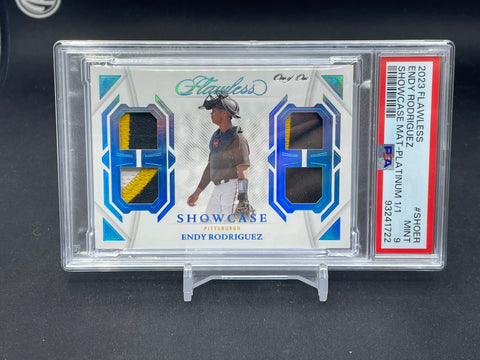 2023 PANINI FLAWLESS - PLATINUM - SHOWCASE - E. RODRIGUEZ - #SHOER - #'D/1 - RELIC - PSA 9