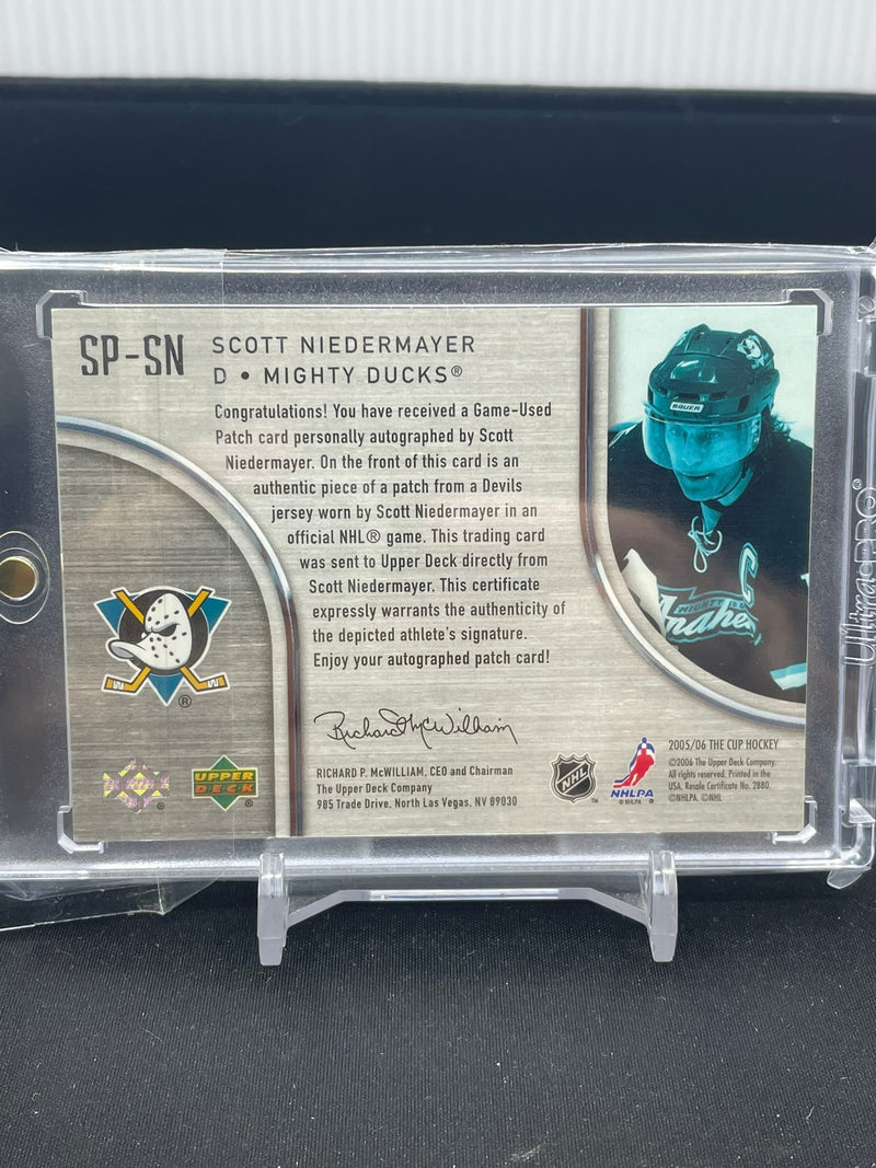 2005 UPPER DECK THE CUP - SIGNATURE PATCH - S. NIEDERMAYER - #SP-SN - #'D75 - RELIC - AUTOGRAPH