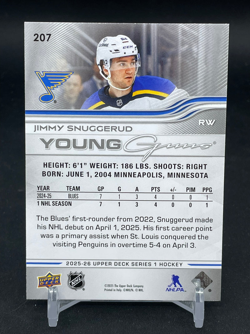 2025 UPPER DECK SERIES ONE - YOUNG GUNS - J. SNUGGERUD -