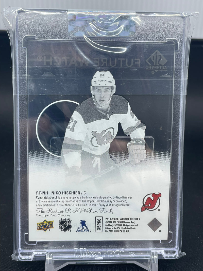 2018 UPPER DECK CLEAR CUT - AUTOGRAPHED FUTURE WATCH - N. HISCHIER -