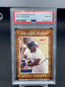 1991 DONRUSS ELITE - THE ELITE SERIES - C. FIELDER - #6 - #'D/10000 - PSA 8