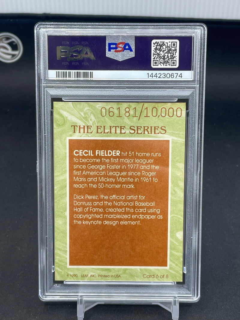 1991 DONRUSS ELITE - THE ELITE SERIES - C. FIELDER - #6 - #'D/10000 - PSA 8