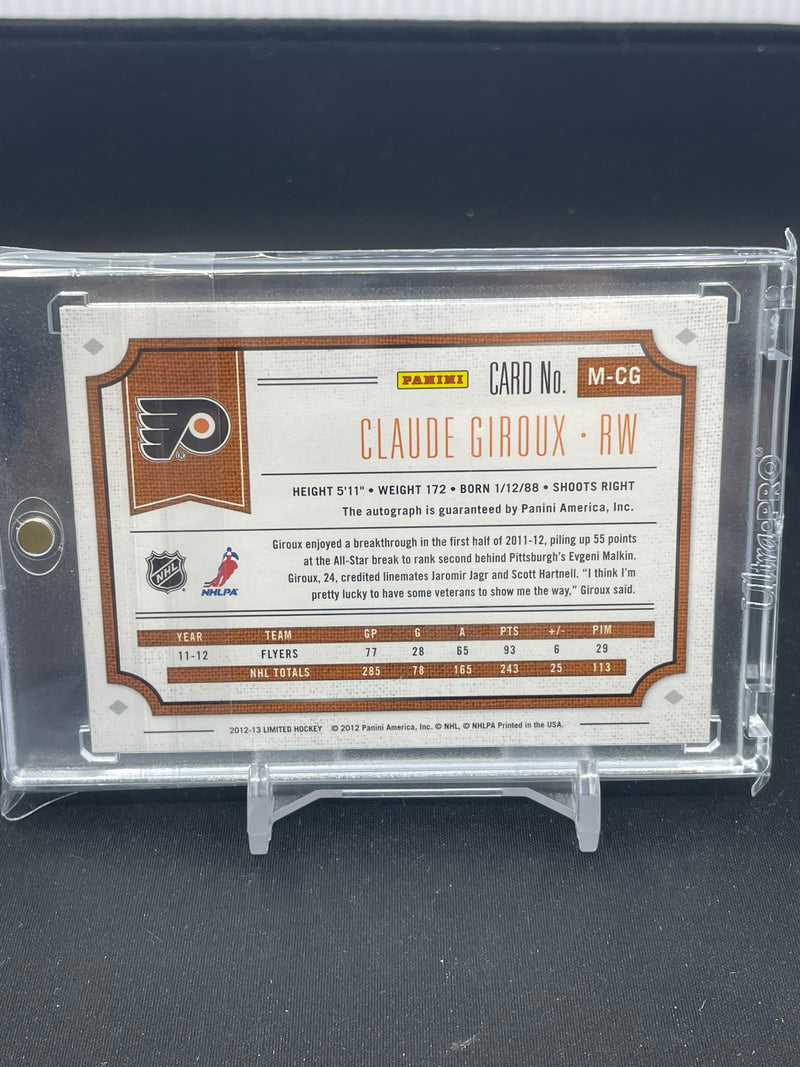 2012 PANINI LIMITED - MONIKERS - C. GIROUX - #M-CG - #'D/99 - RELIC - AUTOGRAPH
