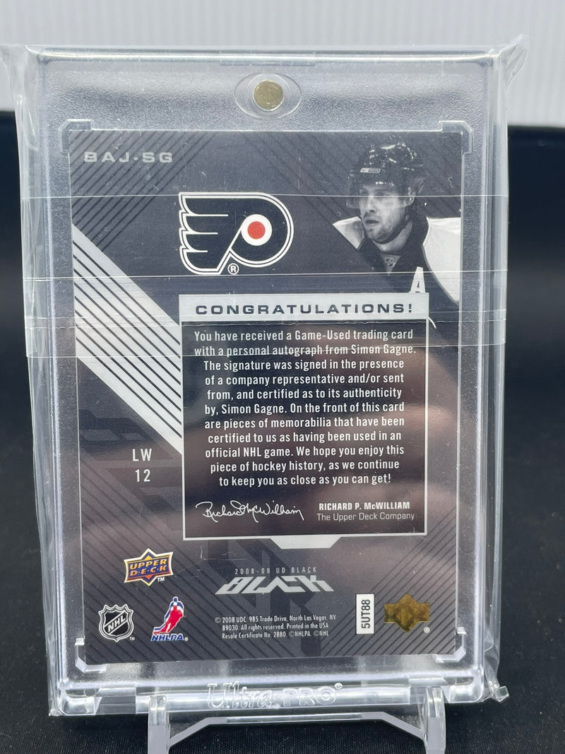 2008 UPPER DECK BLACK - 4 JERSEYS - S. GAGNE - #BAJ-SG - #'D/25 - QUAD RELIC - AUTOGRAPH