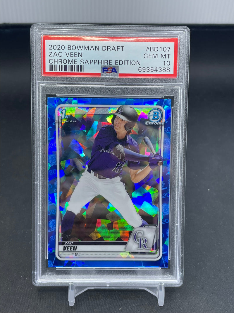 2020 TOPPS BOWMAN DRAFT - CHROME SAPPHIRE - 1ST BOWMAN - Z. VEEN -