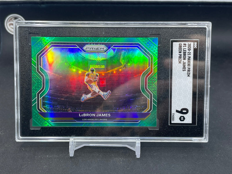 2020 PANINI PRIZM - GREEN PRIZM - L. JAMES -