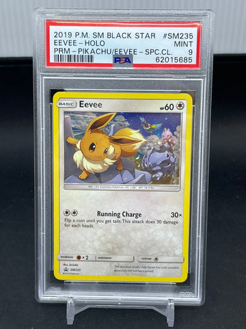 POKEMON - SM PROMO - EEVEE - HOLO - #SM235 - PSA 9