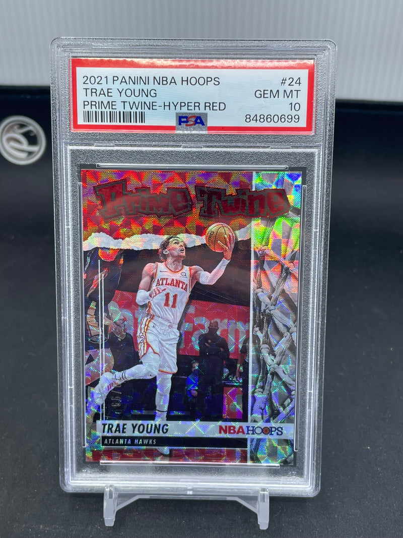 2021 PANINI NBA HOOPS - HYPER RED - PRIME TWINE - T. YOUNG - #24 - #'D/99 - PSA 10
