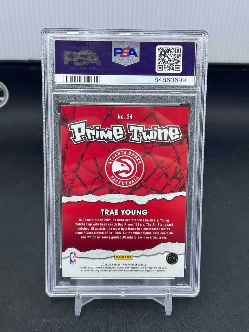 2021 PANINI NBA HOOPS - HYPER RED - PRIME TWINE - T. YOUNG - #24 - #'D/99 - PSA 10
