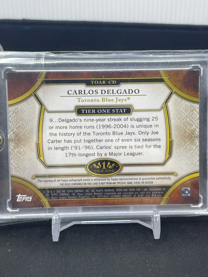 2015 TOPPS TIER ONE - C. DELGADO - #TOAR-CD - #'D/99 - RELIC - AUTOGRAPH