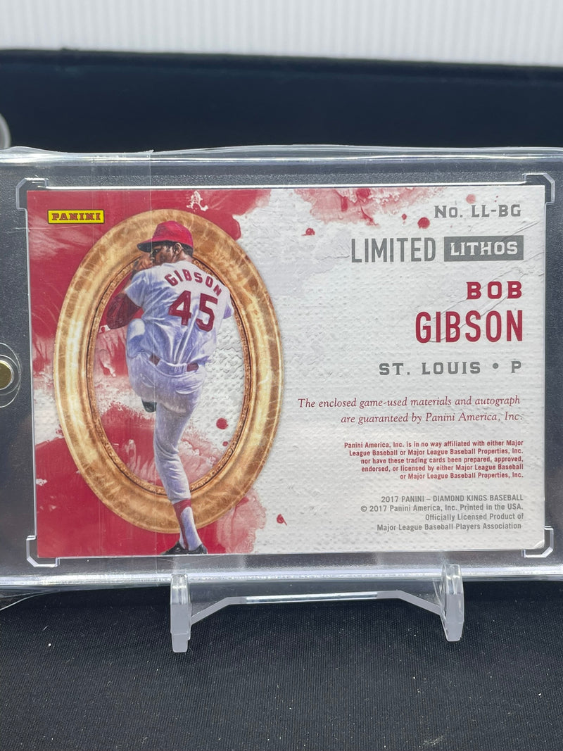 2017 PANINI DIAMOND KINGS - LIMITED LITHOS - B. GIBSON - #LL-BG - #'D/7 - DUAL RELIC - AUTOGRAPH