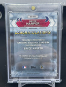 2017 TOPPS NATIONAL BASEBALL CARD DAY - B. HARPER - #AU-BH - #'D/20 - AUTOGRAPH