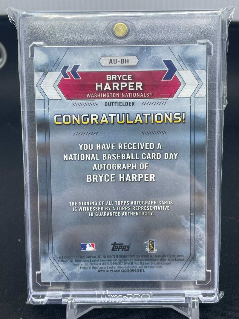 2017 TOPPS NATIONAL BASEBALL CARD DAY - B. HARPER - #AU-BH - #'D/20 - AUTOGRAPH