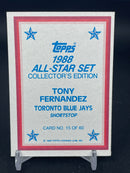 2016 TOPPS ARCHIVES SIGNATURE SERIES - 1988 ALL-STAR SET BUYBACK - T. FERNANDEZ - #15 - #'D/17 - AUTOGRAPH