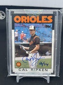2004 TOPPS ORIGINALS - 1986 TOPPS BUYBACK - C. RIPKEN - #304 - #'D/74 - AUTOGRAPH