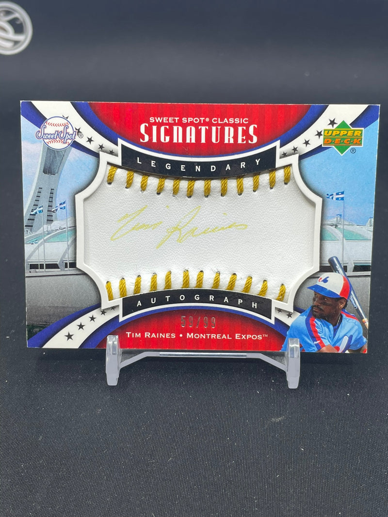 2007 UPPER DECK SWEET SPOT CLASSIC SIGNATURES - LEGENDARY AUTOGRAPH - T. RAINES - #SPS-TR - #'D/99 - AUTOGRAPH